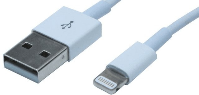 CABLE  /USB -MFI- ALTERNATIF POUR IPHONE/IPAD 1,0MTR., BLANC #F96644